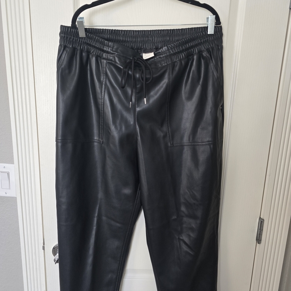 a new day Black Faux Leather Joggers - Picture 2 of 5